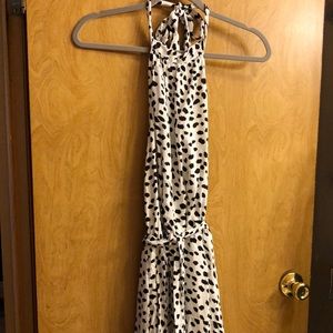 Animal Print Hi Low Halter Maxi Dress       Small  NWT